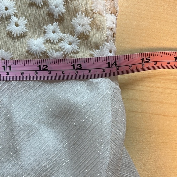 DOUBLE Crazy Tie Back Embroidered Mesh Bodice Dress. Size Medium - Picture 11 of 12